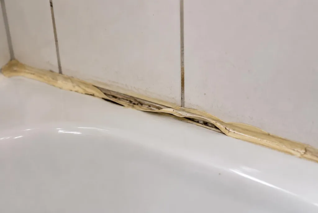 Kitbedrijf Haastrecht – loslatende kit naast het bad